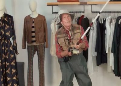Actor Peter Looney as fisherman in State Farm Commercial